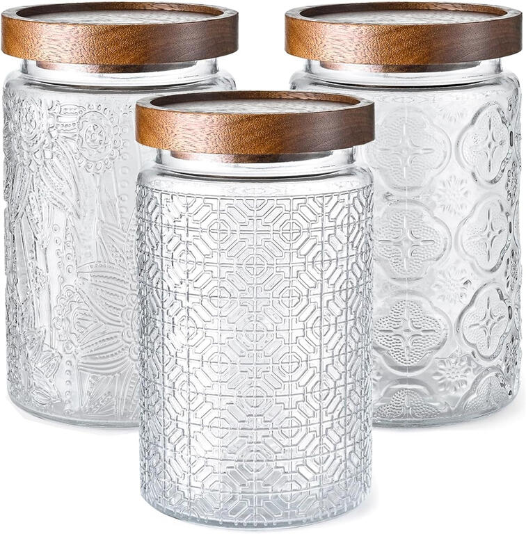 airtight glass storage jars for pantry and salad prep airtight glass storage jars for pantry and salad prep