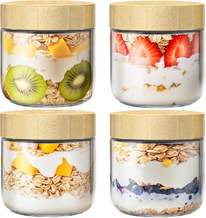 glass meal prep jars with bamboo lids glass meal prep jars with bamboo lids